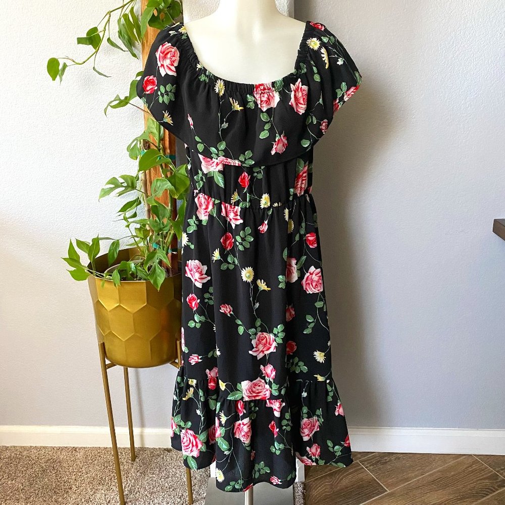 Como Vintage Floral Dress - Size Large